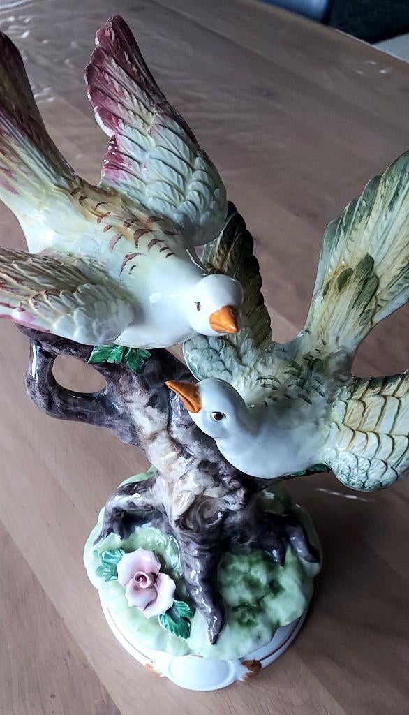 Oud beeld met vogels, Ophalen of Verzenden