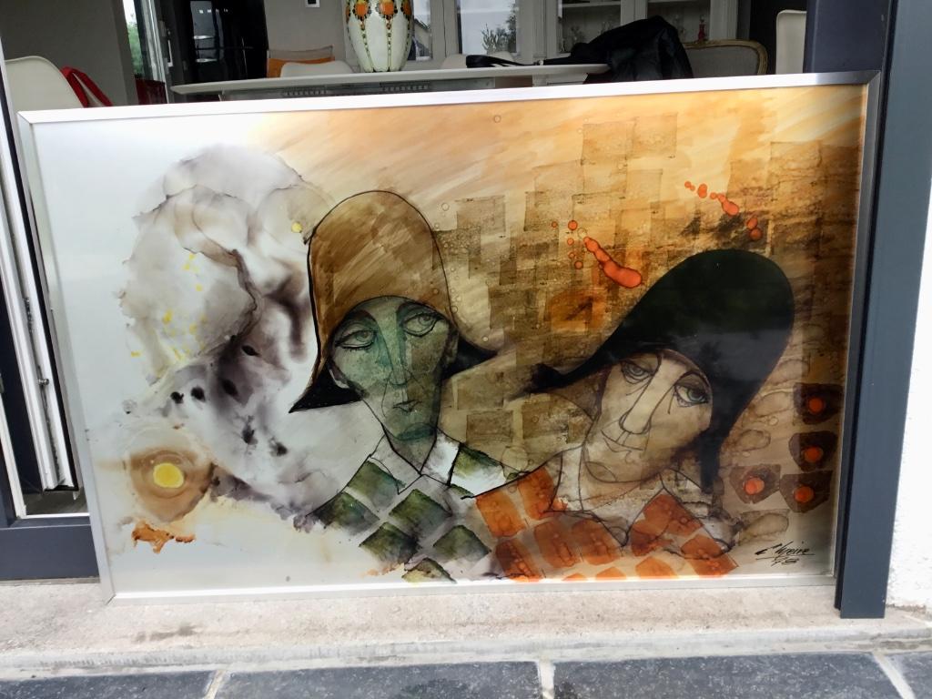 tableaux création aluchromie Charle Meire 106x66cm de 1978, Enlèvement