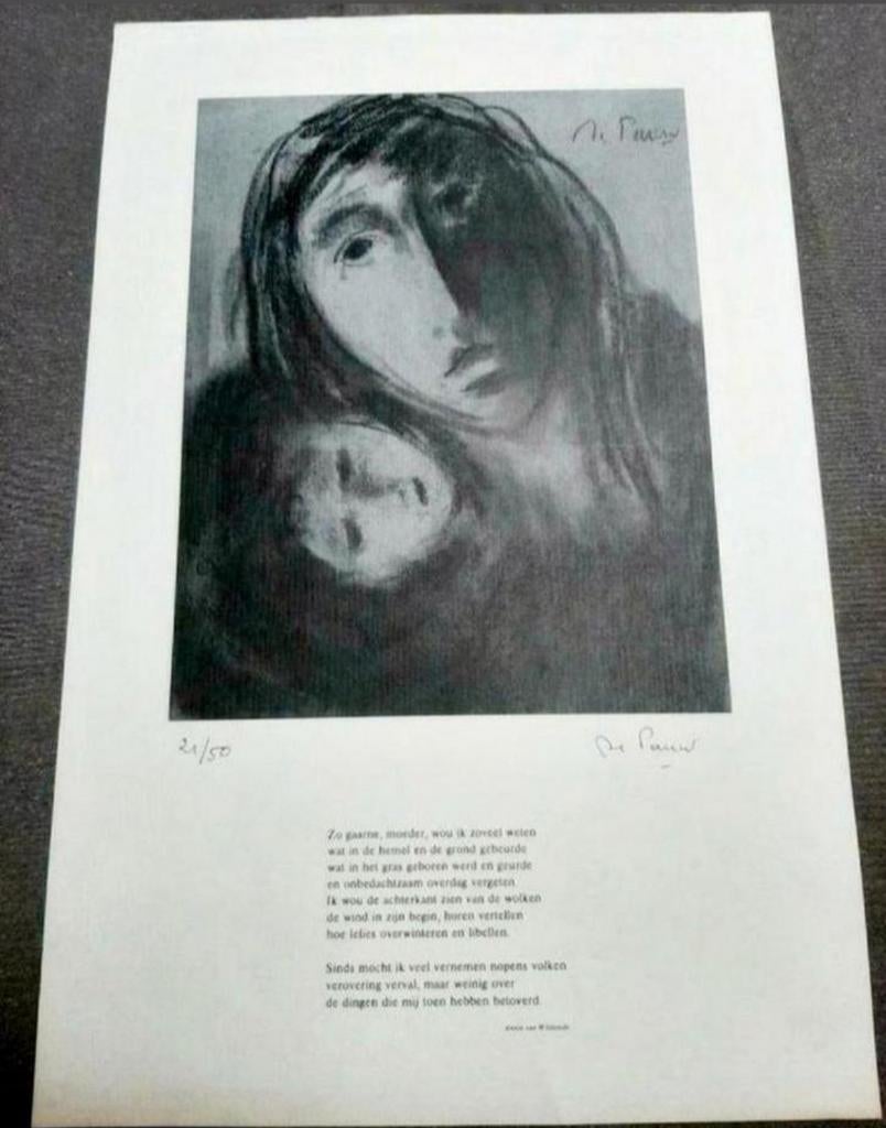 Gaby De Pauw , Litho nr.21/50, Antiquités & Art, Enlèvement ou Envoi