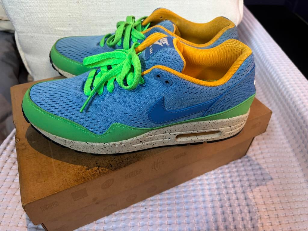 Nike Air Max 1 Beaches of Rio size 42, Kleding | Heren, Schoenen, Zo goed als nieuw, Sneakers, Blauw, Ophalen