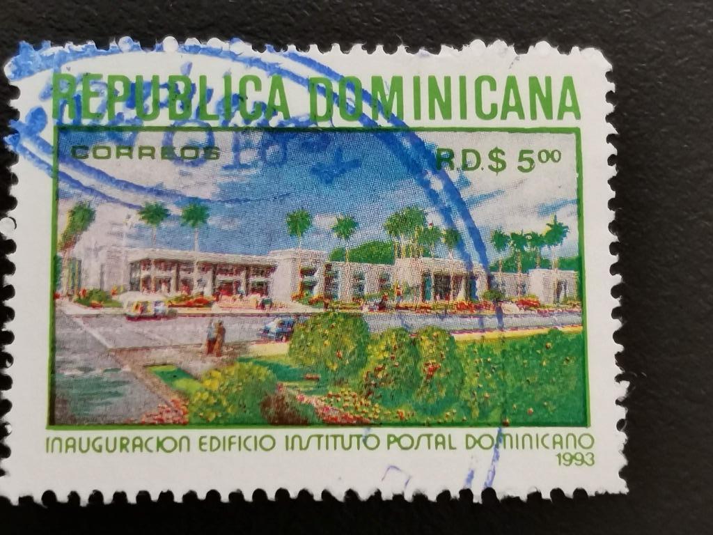 Dominicaanse Republiek 1993 - inhuldiging postgebouw, Ophalen of Verzenden, Gestempeld, Midden-Amerika