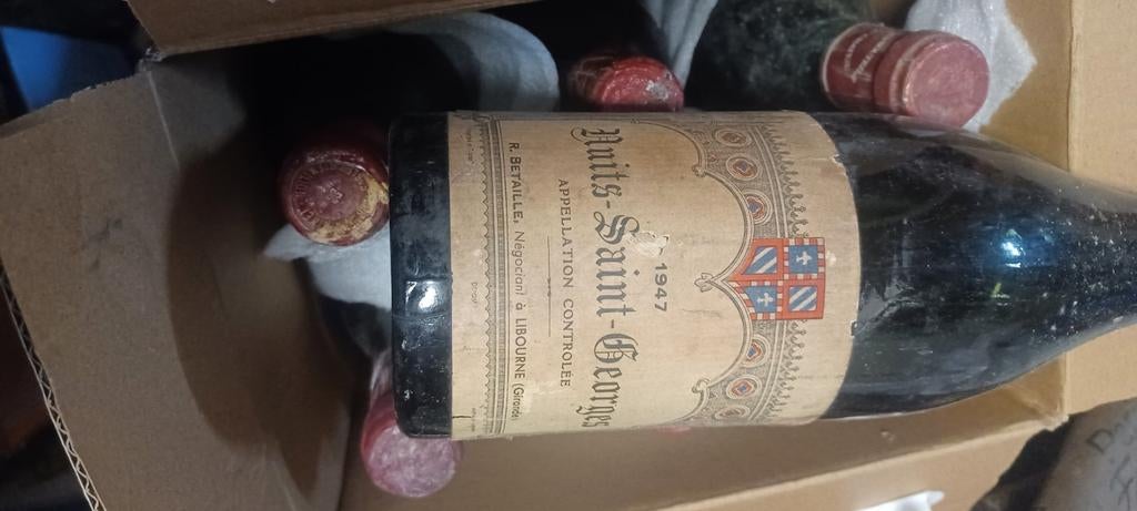 Vin nuits saint georges  1947, Verzamelen, Ophalen of Verzenden