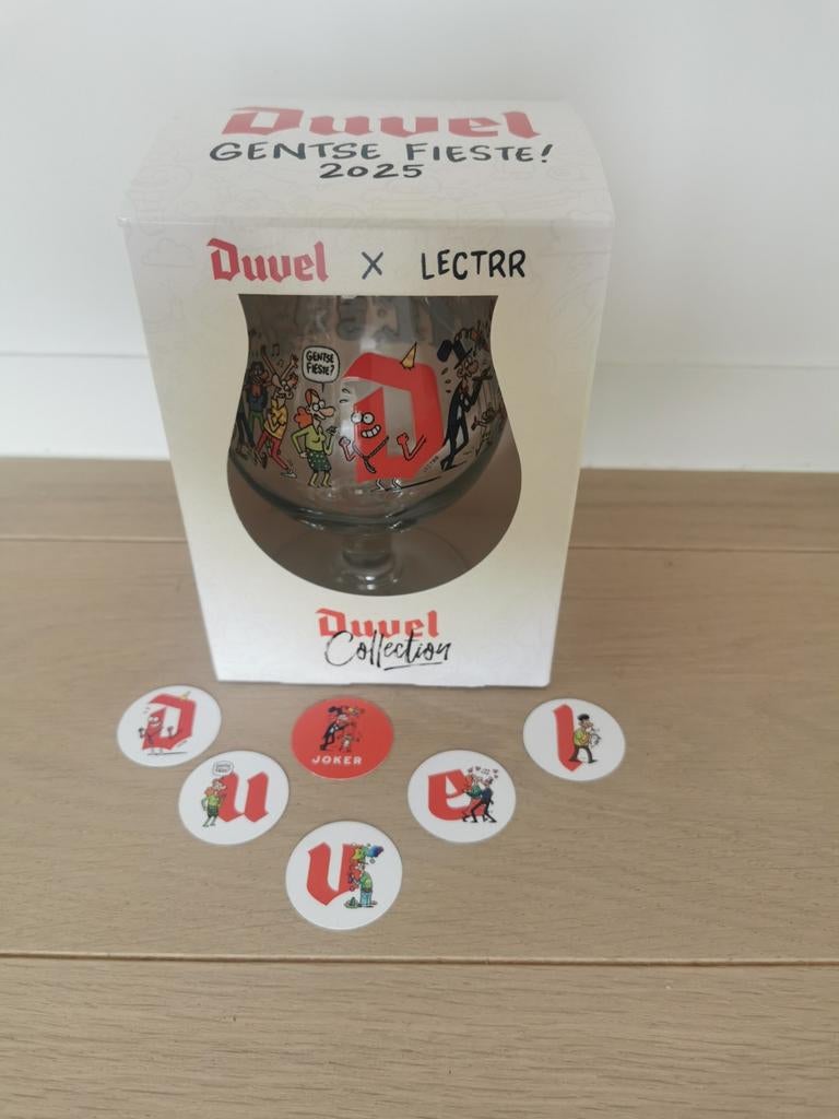Duvelglas Gentse Feesten 2025 en 6 jetons, Ophalen of Verzenden, Nieuw, Duvel