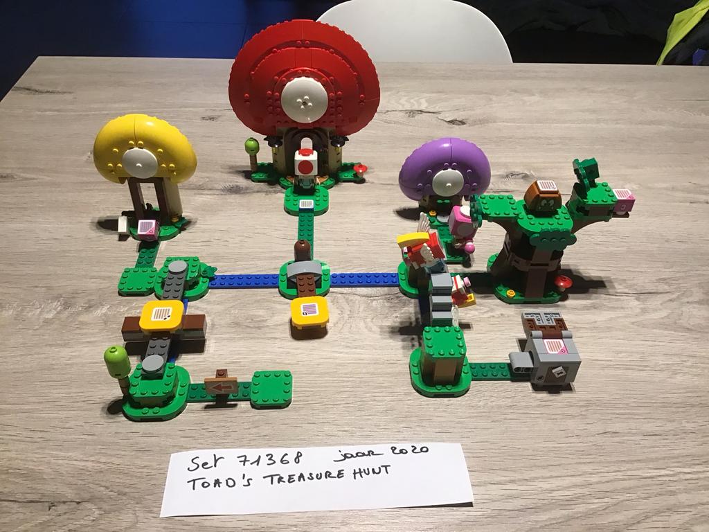 Lego super mario set 71368 toad’s treasure hunt, Ophalen, Zo goed als nieuw, Complete set, Lego