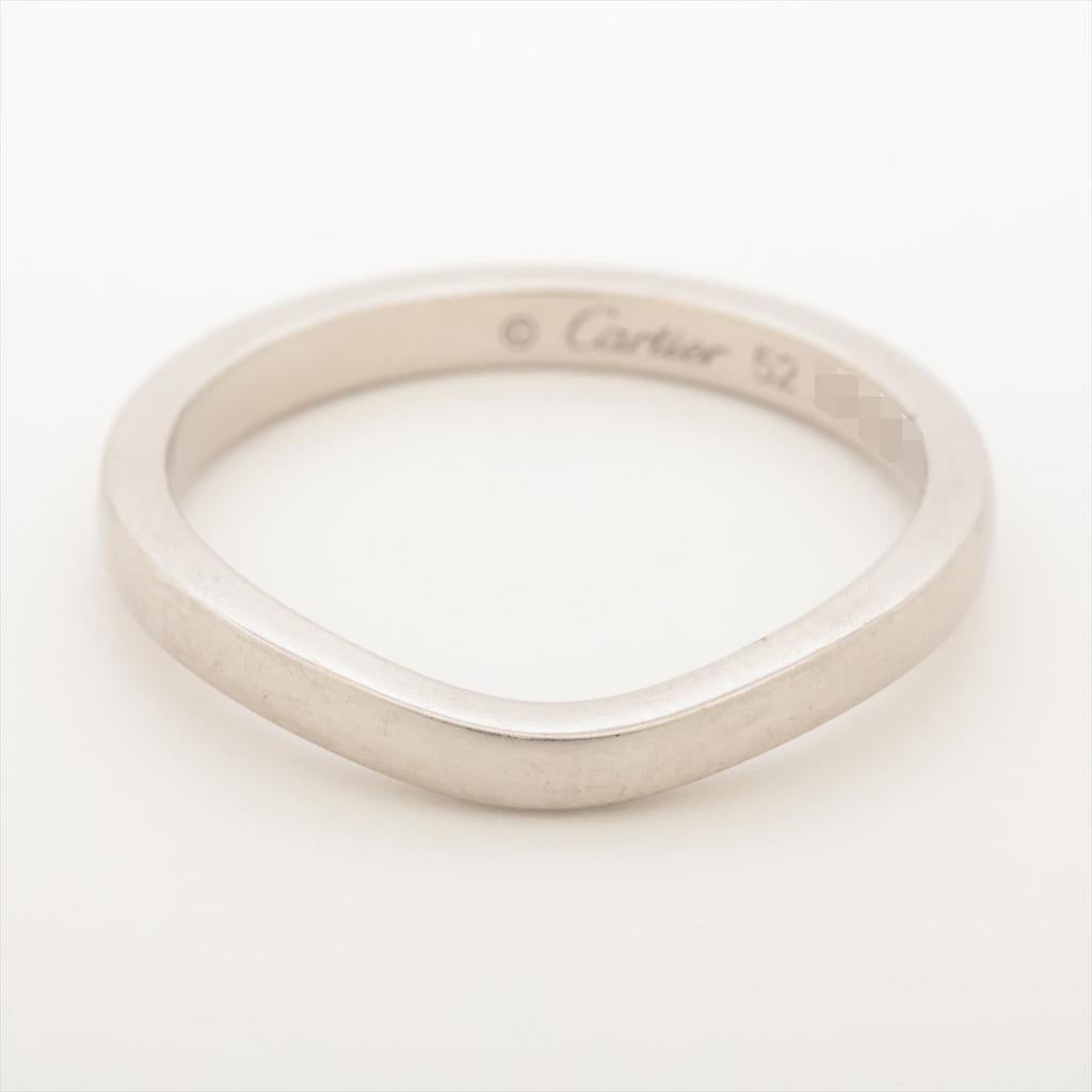 Bague Cartier Ballerine Full set, Utilisé, 17 à 18, Argent, Envoi