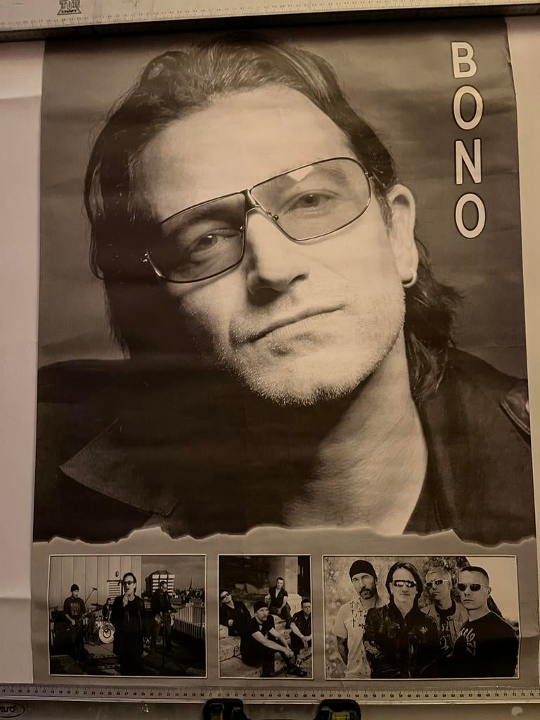 AFFICHE U2 BONO, Enlèvement, Utilisé