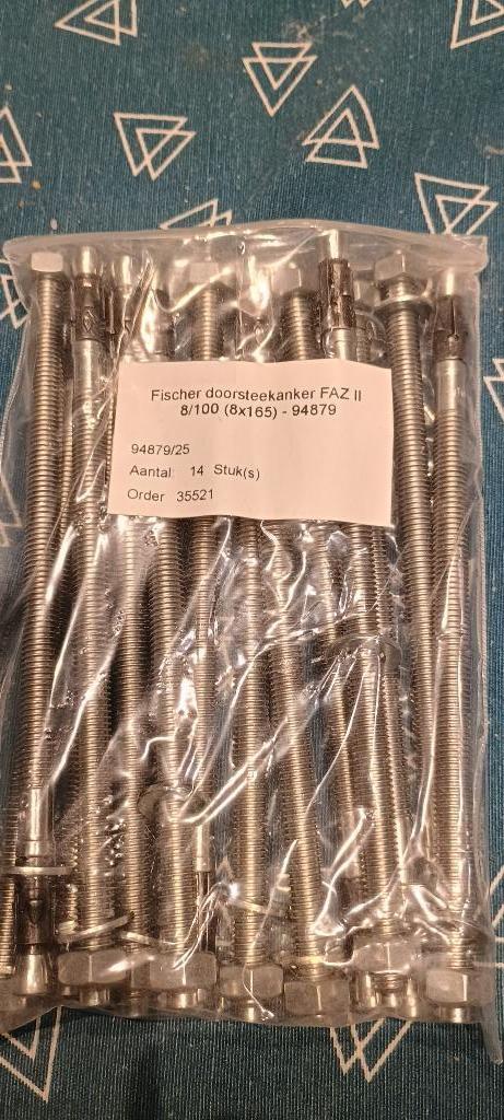 Goujons d'ancrage Fischer FAZ II 8/100 (8x165): 14 pièces, Enlèvement ou Envoi, Neuf, Autres types