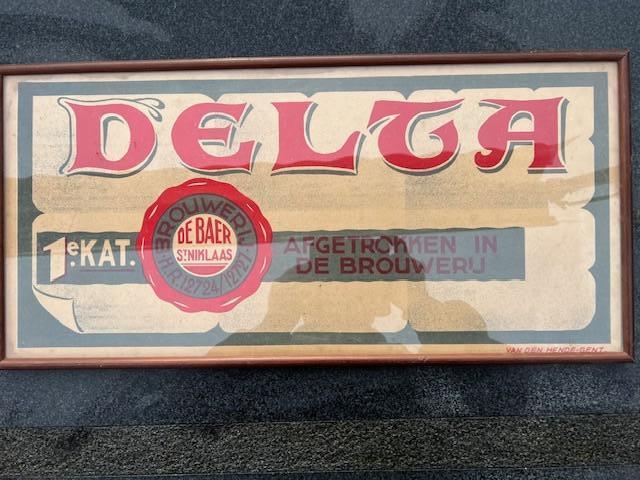 litho Delta brouwerij Sint Niklaas, Enlèvement, Utilisé, Panneau publicitaire