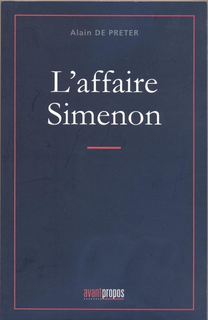Alain de Preter == L'Affaire Simenon, Livres, Enlèvement ou Envoi, Neuf
