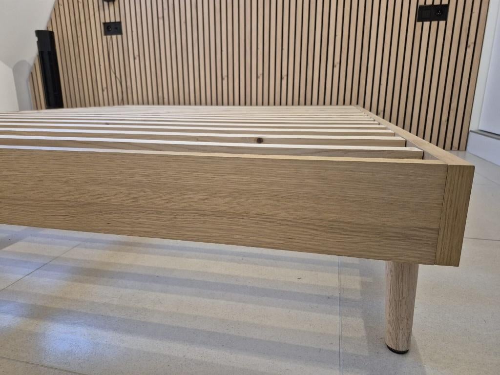 Bed 160 cm La Redoute, Huis en Inrichting, Ophalen, Bruin, Tweepersoons, Zo goed als nieuw