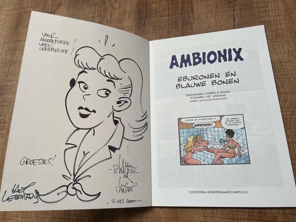 Ambionix - Hec Leemans - 3 x gesigneerd + een mooie tekening, Boeken, Stripverhalen, Eén stripboek, Nieuw, Hec Leemans, Ophalen of Verzenden