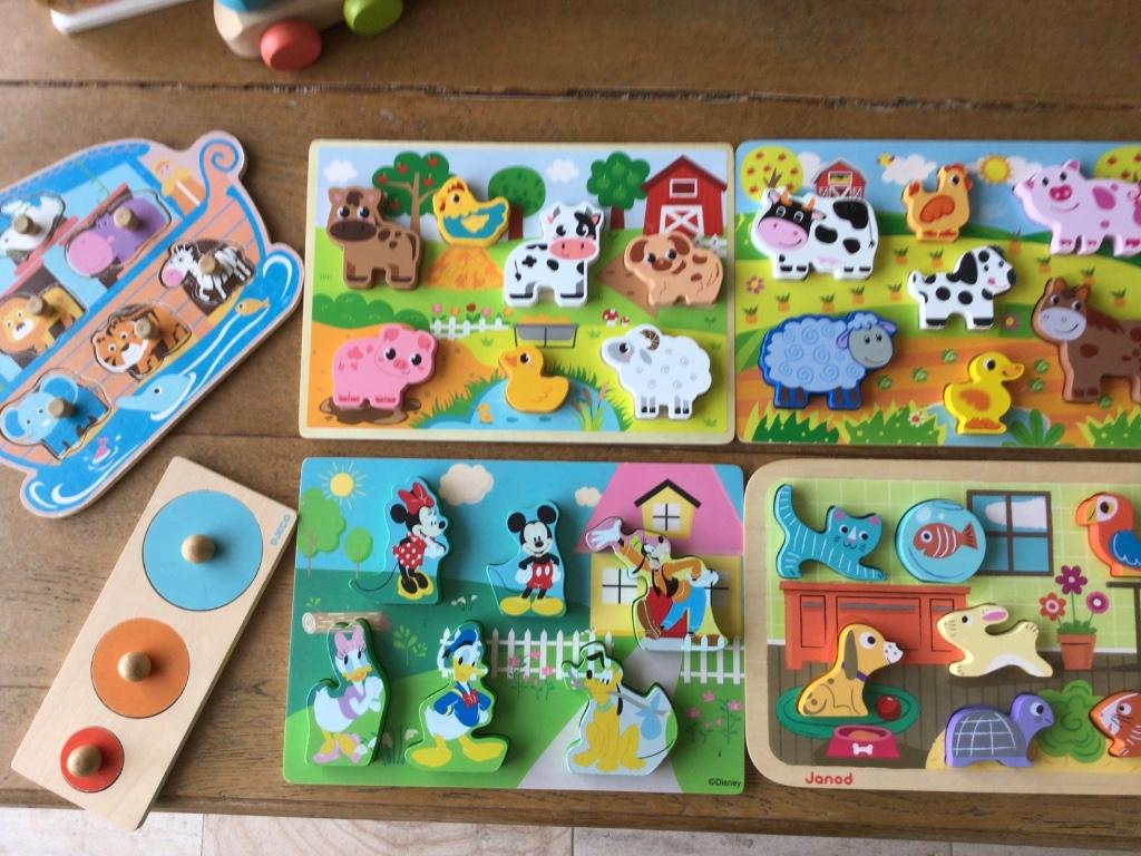 Houten puzzels, Ophalen
