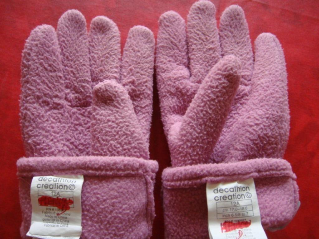 Gants polaire rose. Marque: "DECATHLON". 12ans., Enlèvement ou Envoi, Utilisé, Fille