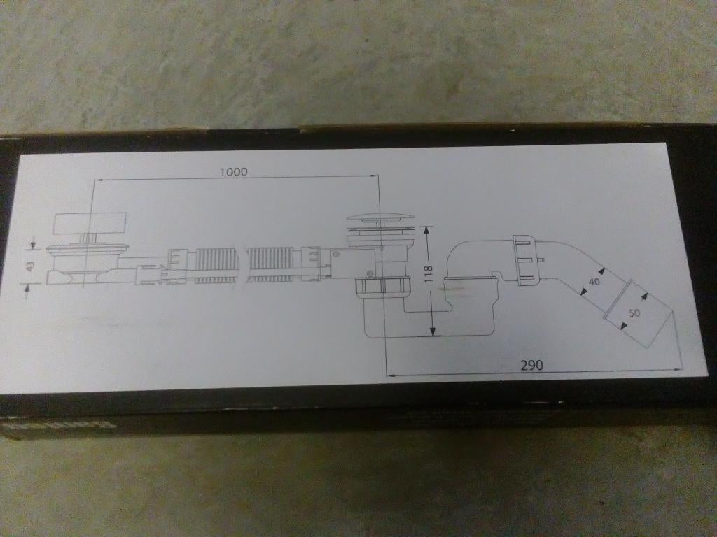 nieuwe badsifon met overloop UNIBATH MX100, Enlèvement, Neuf, Baignoire