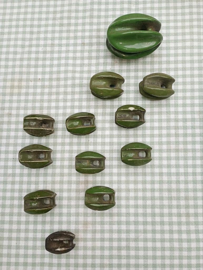 Vintage porseleinen isolatoren 12 stuks, Ophalen of Verzenden
