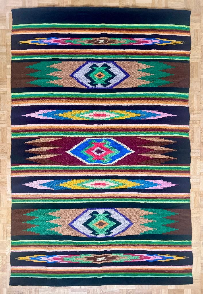 Tapis kilim en laine tissé à la main (133  205 cm), Autres couleurs, Comme neuf, 100 à 150 cm, Rectangulaire