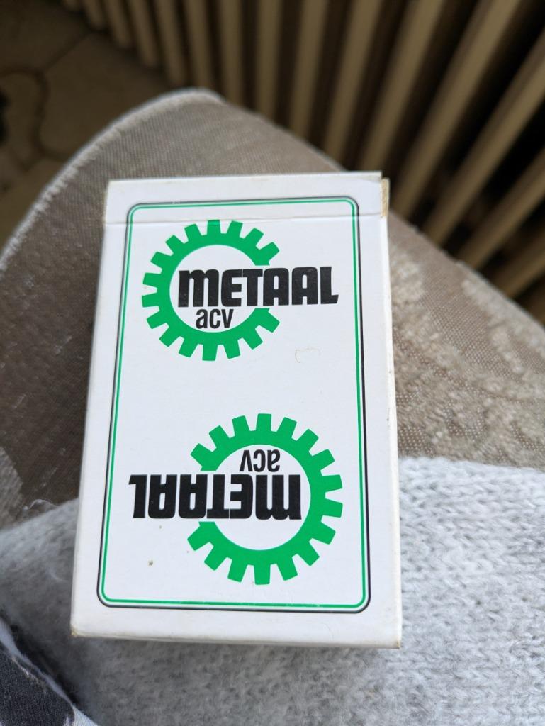 Acv metaal, Verzamelen, Ophalen of Verzenden, Zo goed als nieuw, Speelkaart(en)