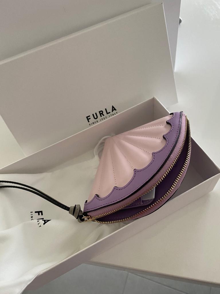 Porte monnaie Furla Allegria rose et mauve, Neuf, Autres marques, Cuir, Enlèvement ou Envoi