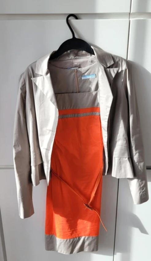 kleedje + blazer, Maat 38/40 (M), Senso, Oranje, Ophalen of Verzenden