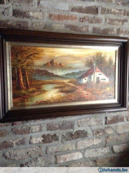 Oude schilderij op doek, Huis en Inrichting, Gebruikt