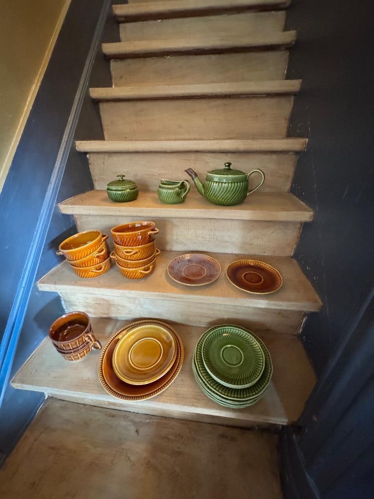Boch servies Trianon groen en bruin per stuk te koop, Antiek en Kunst, Ophalen