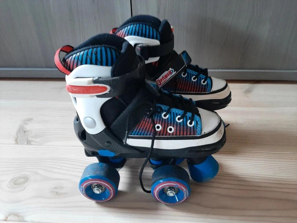 Optimum verstelbare rolschaatsen maat 28-31, Ophalen of Verzenden, Zo goed als nieuw, Kinderen