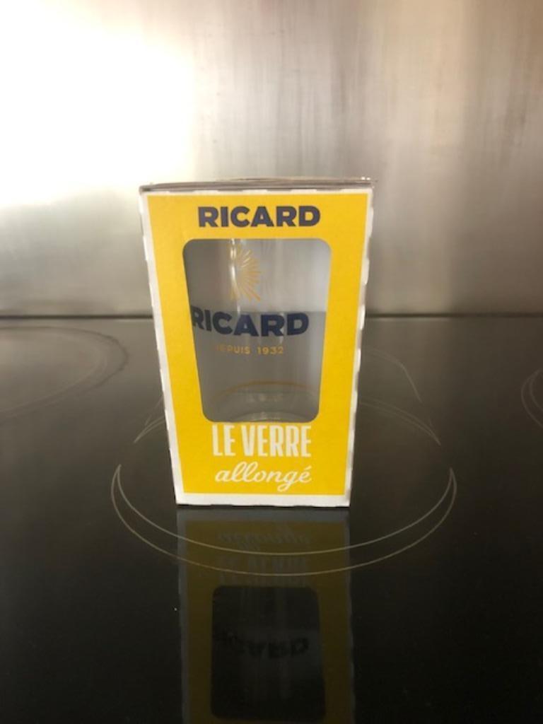 Demi-steakzone à cocktail de type droit en verre Ricard avec, Collections, Enlèvement ou Envoi, Comme neuf, Ustensile