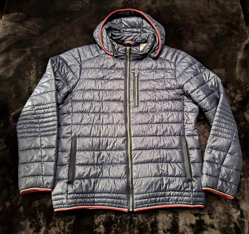 Herenjas - gewatteerd - donkerblauw- maat Large - Crossfield, Kleding | Heren, Crossfield, Maat 52/54 (L), Blauw, Ophalen of Verzenden