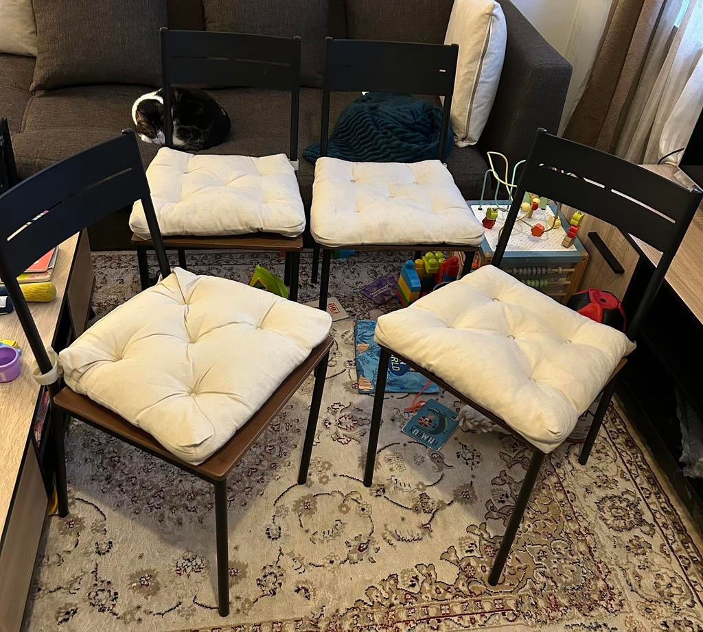 Table IKEA avec 4 chaises, Ophalen, Zo goed als nieuw