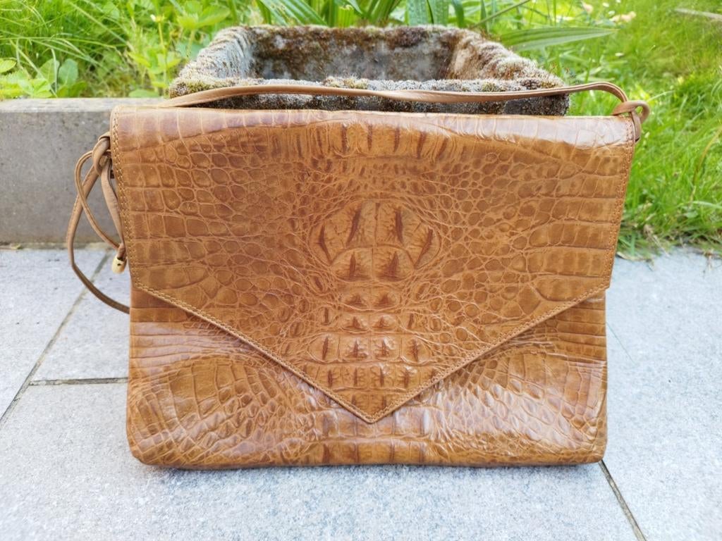 Superbe sac tout cuir vintage couleur caramel, Enlèvement ou Envoi, Comme neuf