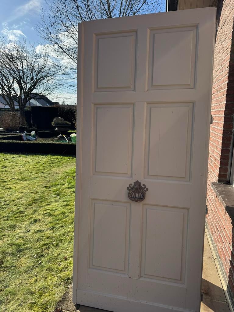 Massief eiken voordeur, Doe-het-zelf en Bouw, Deuren en Vliegenramen, Ophalen, Gebruikt