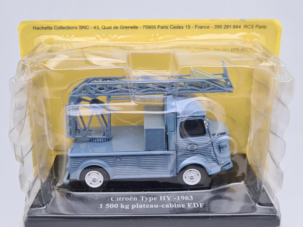 Citroën HY (1963) met kraan - Hachette 1/43, Hobby en Vrije tijd, Modelauto's | 1:43, Zo goed als nieuw, Bus of Vrachtwagen, Overige merken