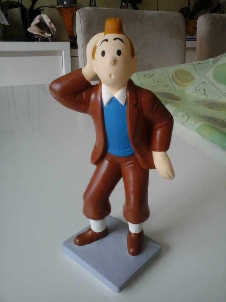 TINTIN figurine de 20 cm en plâtre, Collections, Personnages de BD, Enlèvement, Tintin, Neuf, Statue ou Figurine