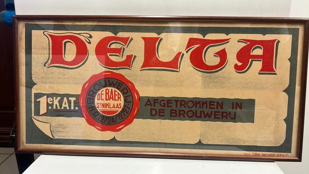 Litho Delta bier De Baer Sint Niklaas., Verzamelen, Ophalen, Zo goed als nieuw