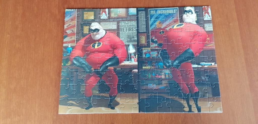 Puzzel The Incredibles en Popeye - 100 stuks/stukjes, Ophalen, Meer dan 50 stukjes, Zo goed als nieuw