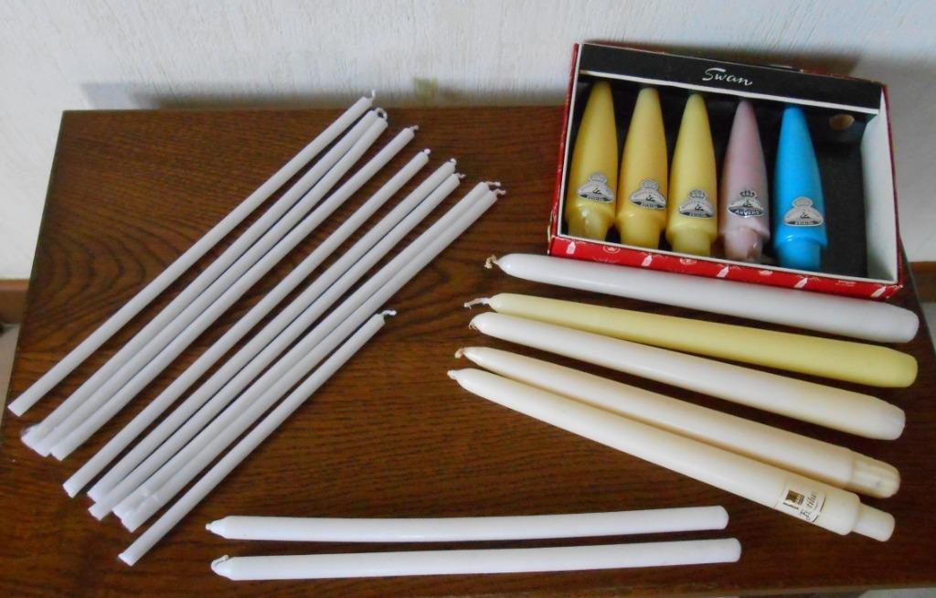 Lot kaarsen, samen 3 euro, Ophalen, Wit, Kaars