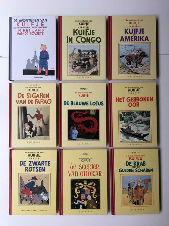 Kuifje compleet set vooroorlogs facsimiles A5 nieuwstaat, Complete serie of reeks, Ophalen of Verzenden, Nieuw