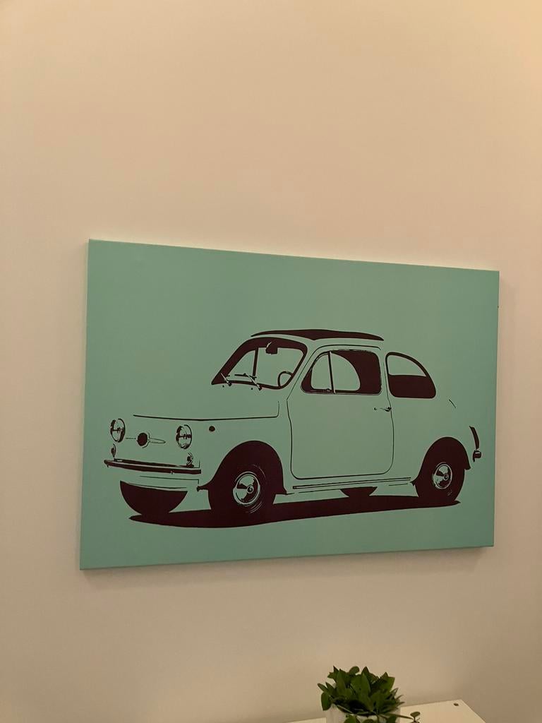 Grote print op doek van Fiat 500, Enlèvement ou Envoi