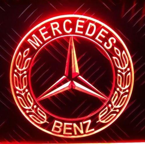 Mercedes logo 3D led reclame decoratie verlichting, Ophalen of Verzenden, Nieuw, Lichtbak of (neon) lamp