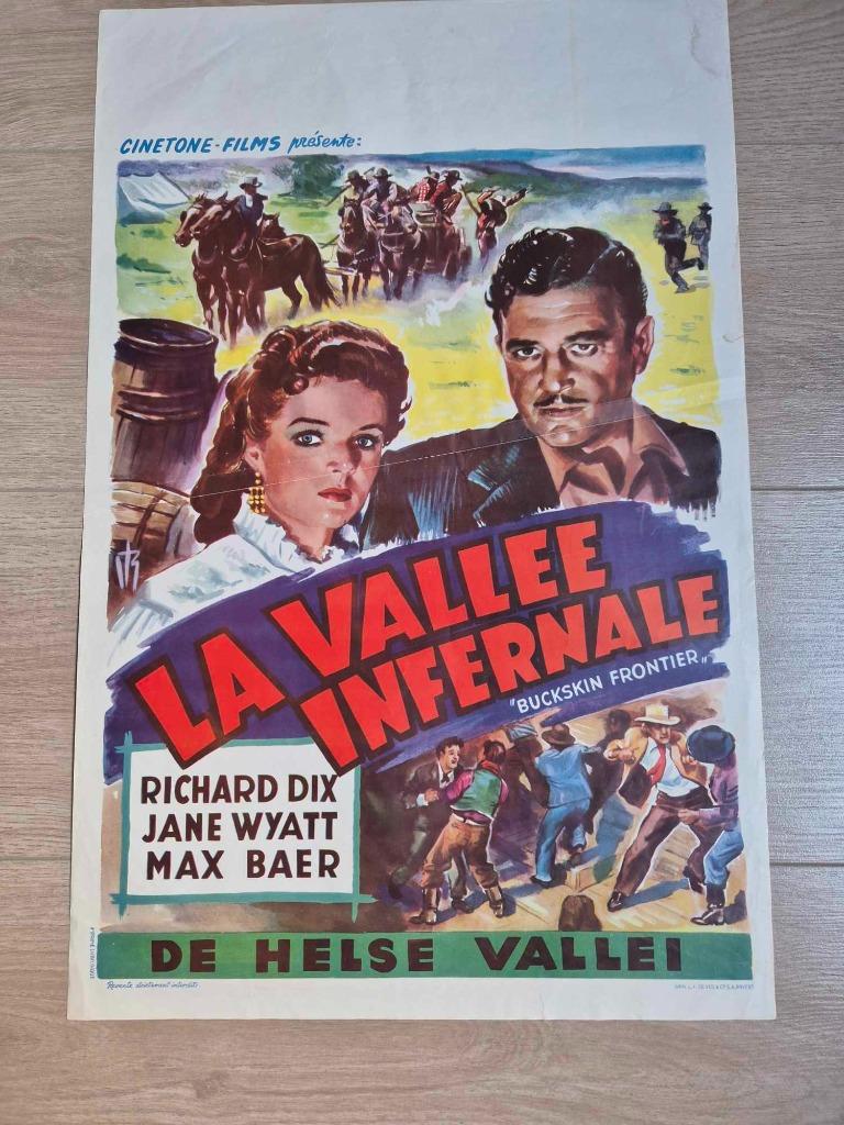 Filmaffiche De helse vallei 1942, Verzamelen, Ophalen of Verzenden
