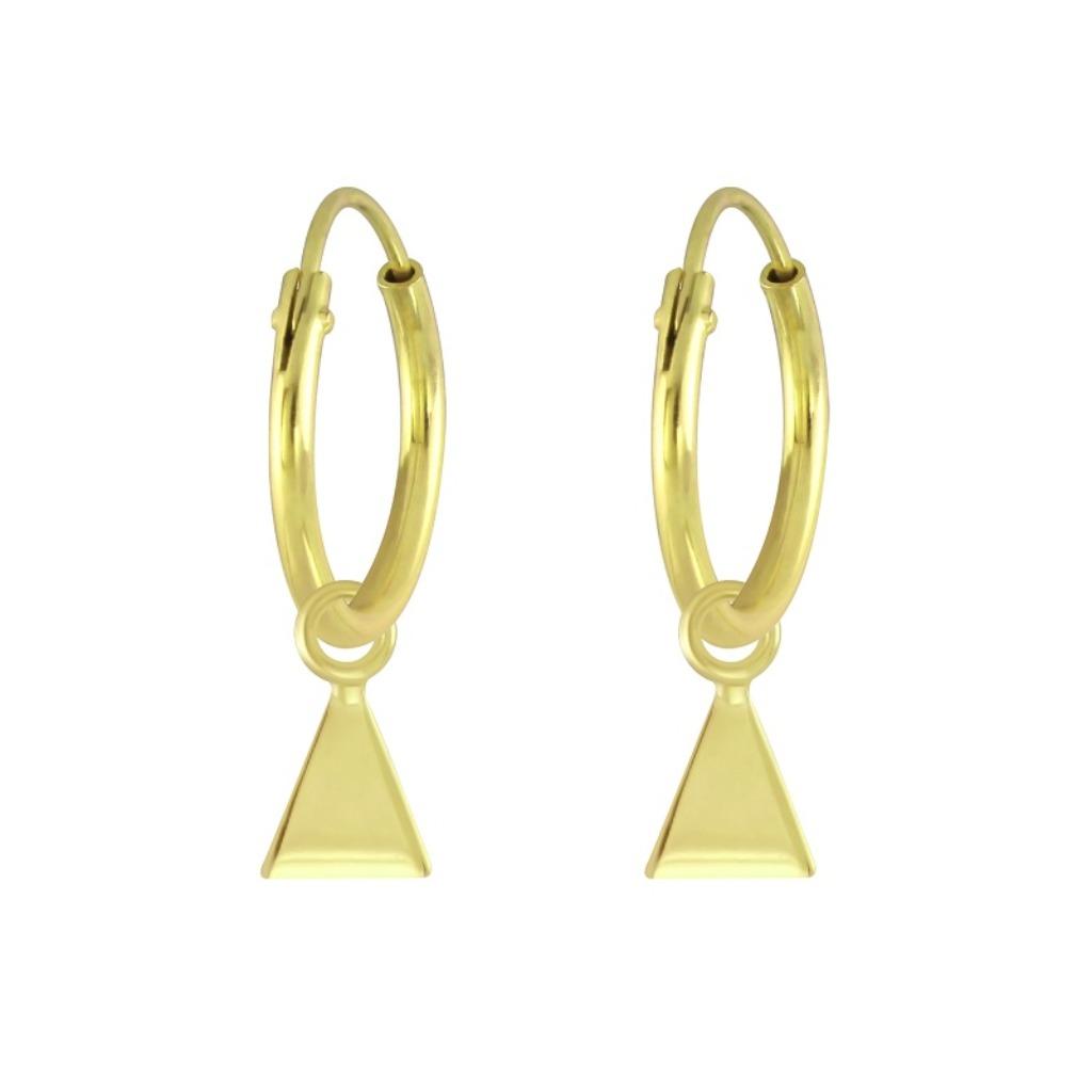 Boucles d'oreilles en argent plaqué or 14 carats, créoles av, Bijoux, Sacs & Beauté, Boucles d'oreilles, Enlèvement ou Envoi, Neuf