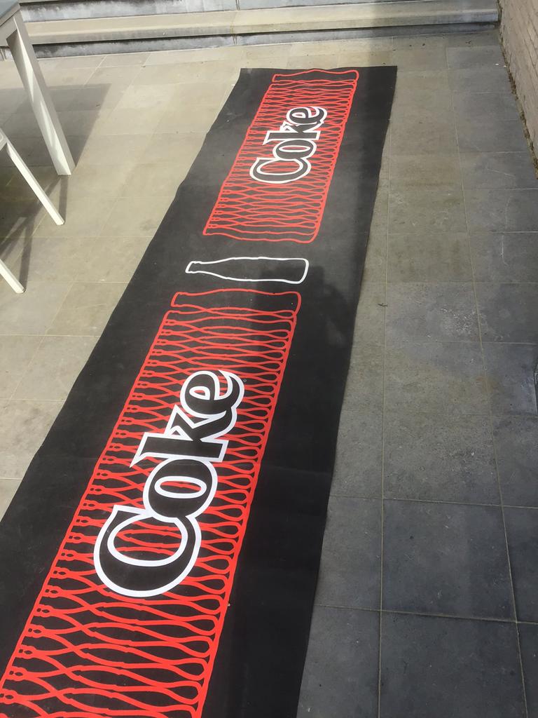 Spandoek Coca Cola, Divers, Drapeaux & Banderoles, Enlèvement, Comme neuf
