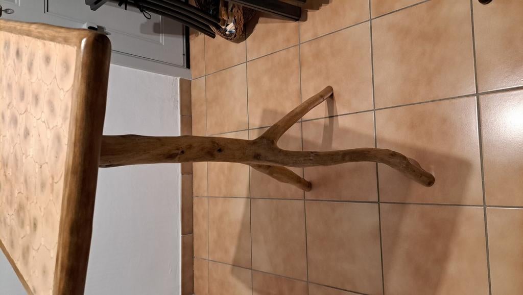 Haute table fait à la main., Jardin & Terrasse, Enlèvement ou Envoi, Neuf, Carré, Bois