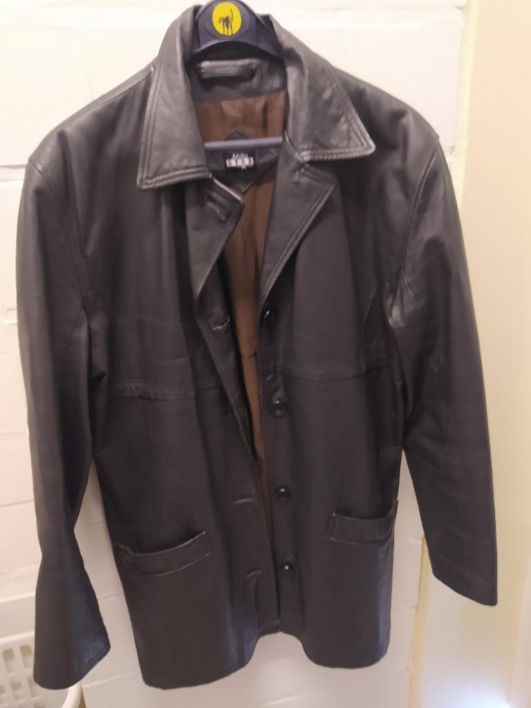 leder jas dames - L, Comme neuf, Enlèvement, Noir, Taille 42/44 (L)