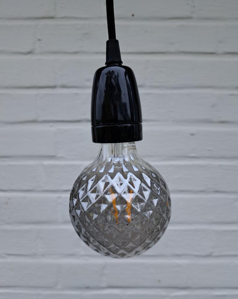 modern LED hanglampje met fumé glas, Ophalen of Verzenden, Zo goed als nieuw, Glas
