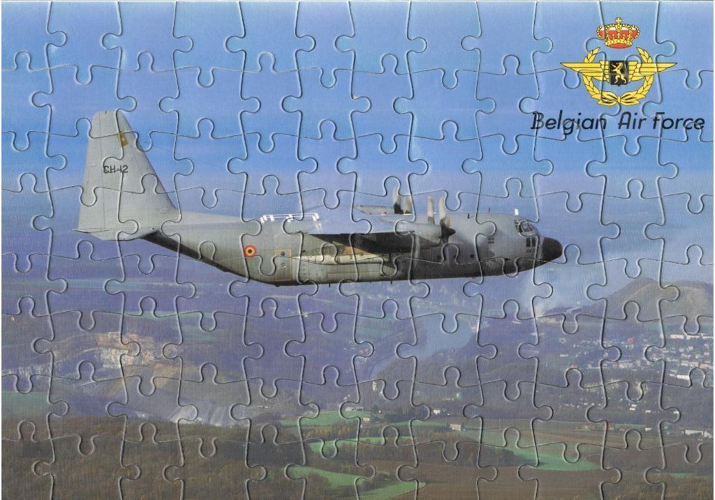 Belgian Air Force ( C-130 & F-16 ) 2 x puzzel, Ophalen of Verzenden, Luchtmacht, Overige typen