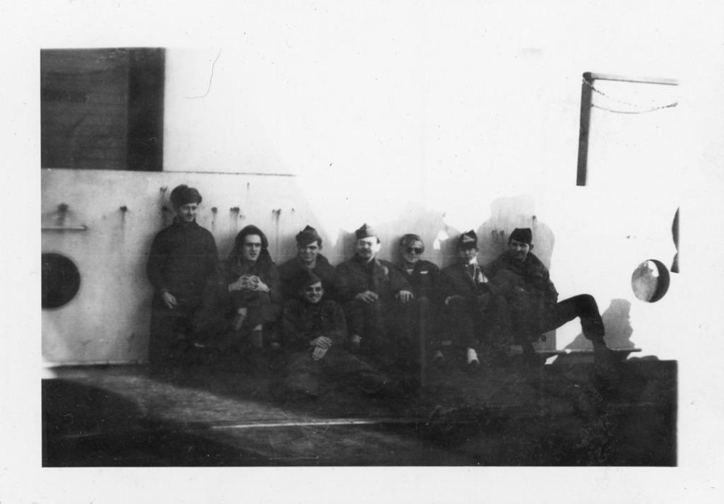 photo orig. - GI USAAF à bord d'un navire - WW2, Collections, Envoi, Armée de l'air, Photo ou Poster