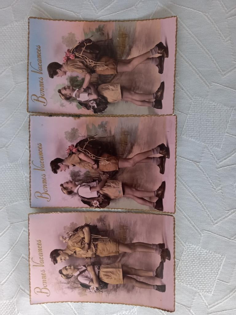 3 verschillende onbeschreven postkaarten., Hobby en Vrije tijd, Verzenden