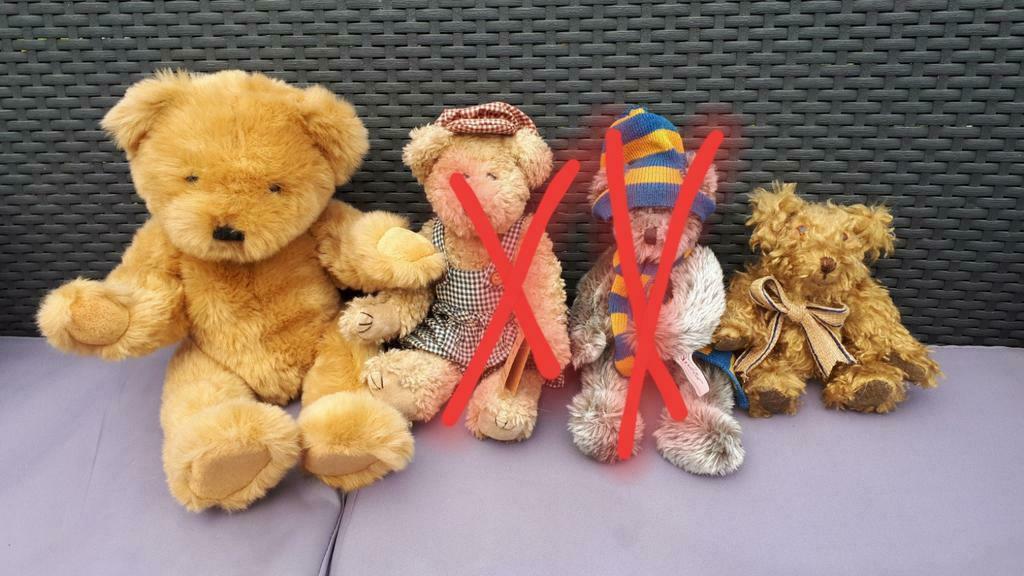 Vintage beren met scharnierende armen en benen, Verzamelen, Beren en Cherished Teddies, Ophalen of Verzenden, Zo goed als nieuw