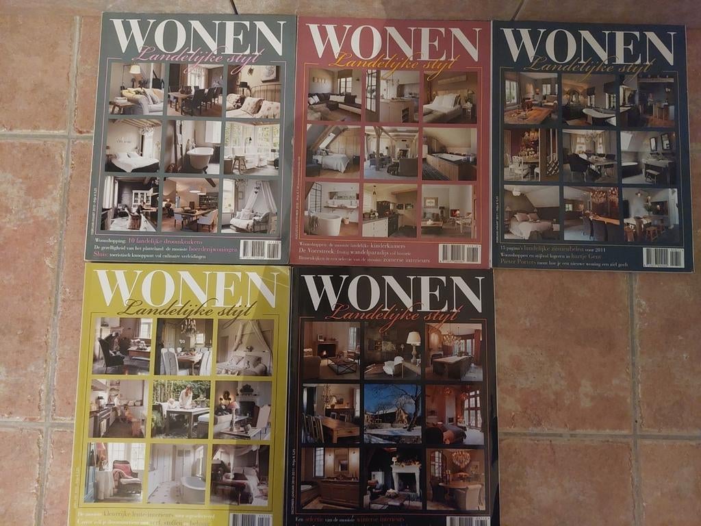 Tijdschriften wonen landelijke stijl, Boeken, Ophalen, Zo goed als nieuw
